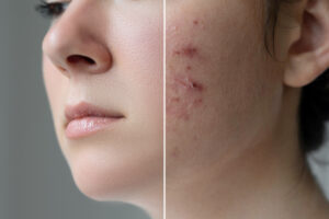 Before and after pictures from getting a dermatologist's treatment